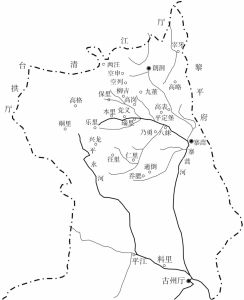 图5-1 平江土把总辖境示意
