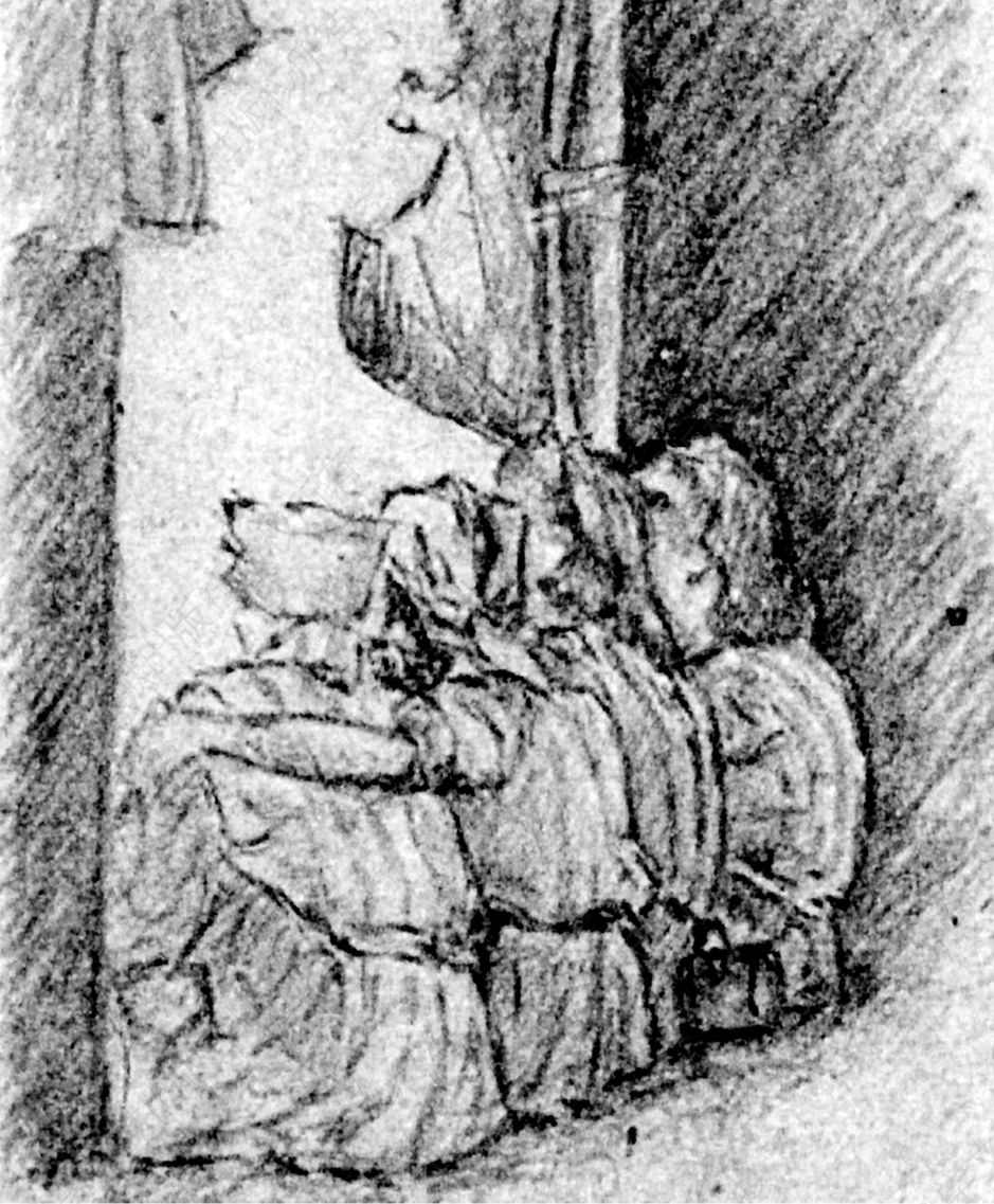 让内特·埃尔米尼耶在拉文斯布吕克的素描