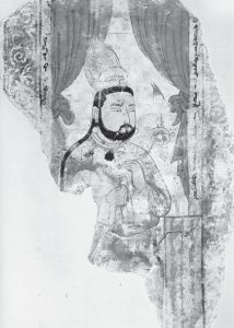图11-5 柏孜克里克石窟第31窟回鹘王供养像（吐鲁番学研究院供图）