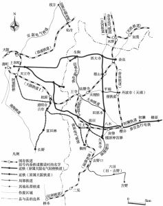 图7 奈良县与周边地区的铁路网（1945年）