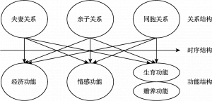 图2-4 随时序结构变化的家庭关系与功能结构