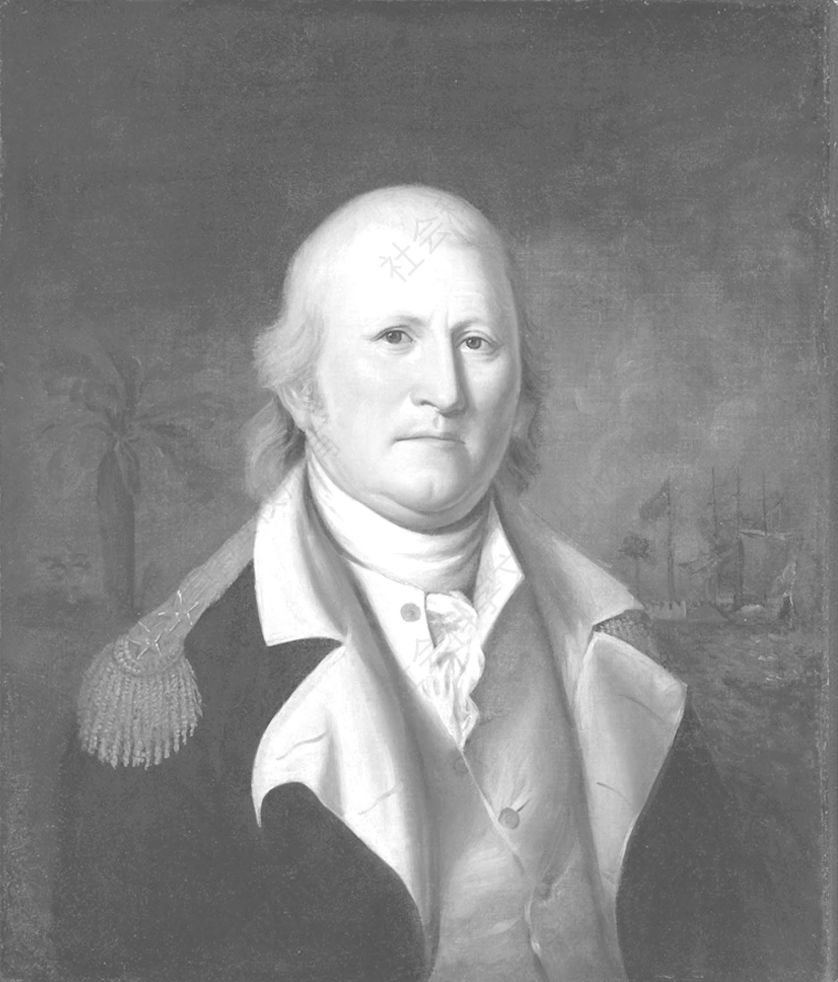 图1 威廉·穆特里（William Moultrie，1730-1805），查尔斯·W.皮尔（Charles Willson Peale，1741-1827）绘画。国家肖像画廊（NationalPortrait Gallery），华盛顿特区，美国。编号：NPG.65.57