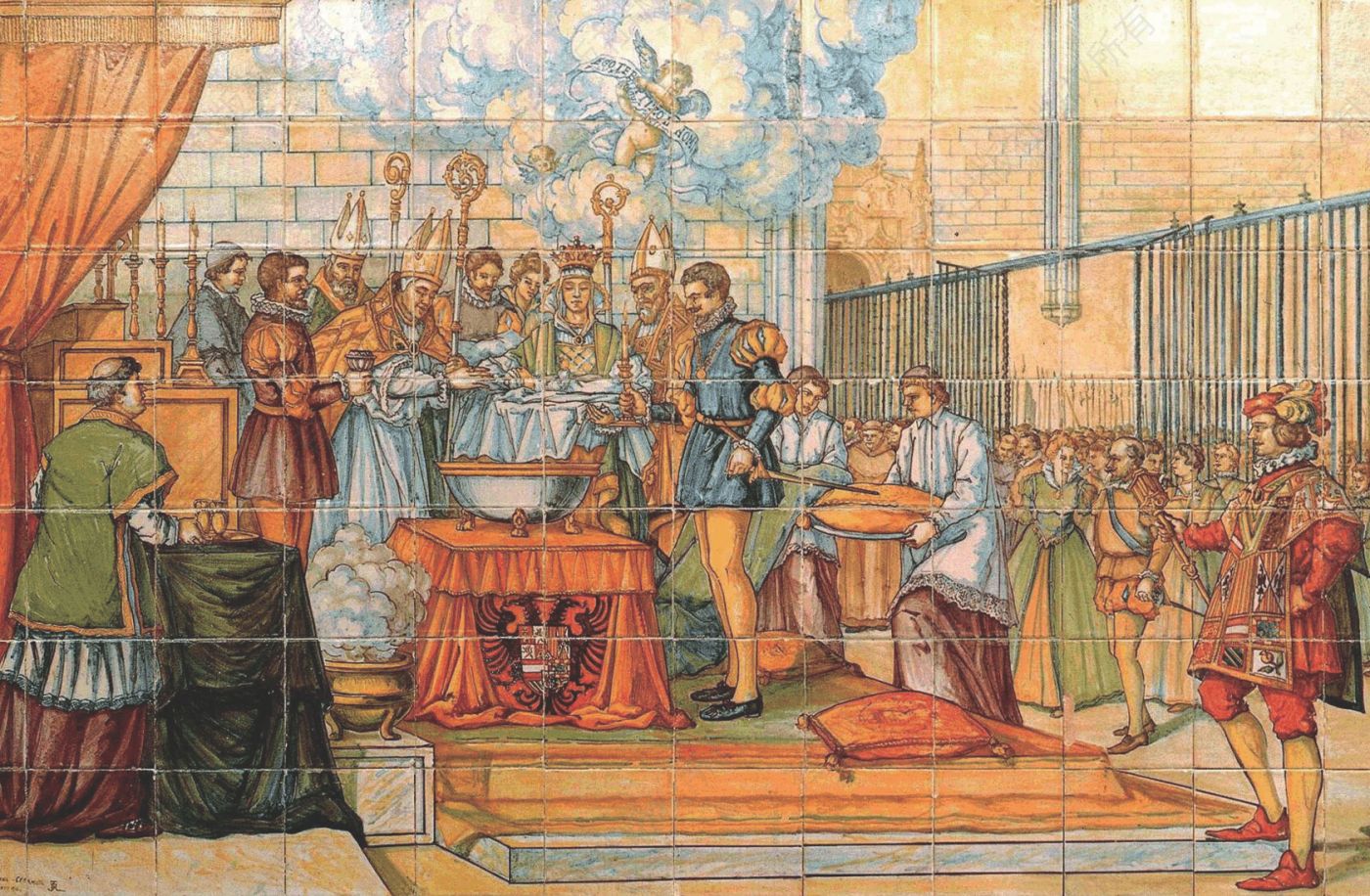 1.腓力二世的洗礼，藏于巴利亚多利德的皮门特尔宫（Palacio de Pimentel）。