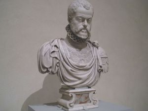 19.腓力二世的大理石胸像，蓬佩奥·莱昂尼作。