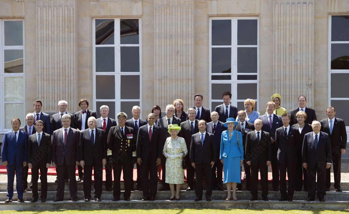 1-1.2014年，二十个国家的领导人齐聚法国贝努维尔城堡（Château de Bénouville），其中包括世界十大经济体中的六个。这个场合不是贸易会议或政治峰会，而是第二次世界大战的一次纪念活动——诺曼底登陆七十周年庆典。