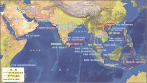 唐代海上丝绸之路路线图