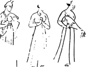 图5-10 片治肯特古城唐代妇女形象壁画