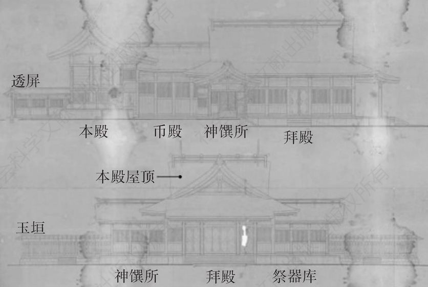 图8 南京神社社殿立面