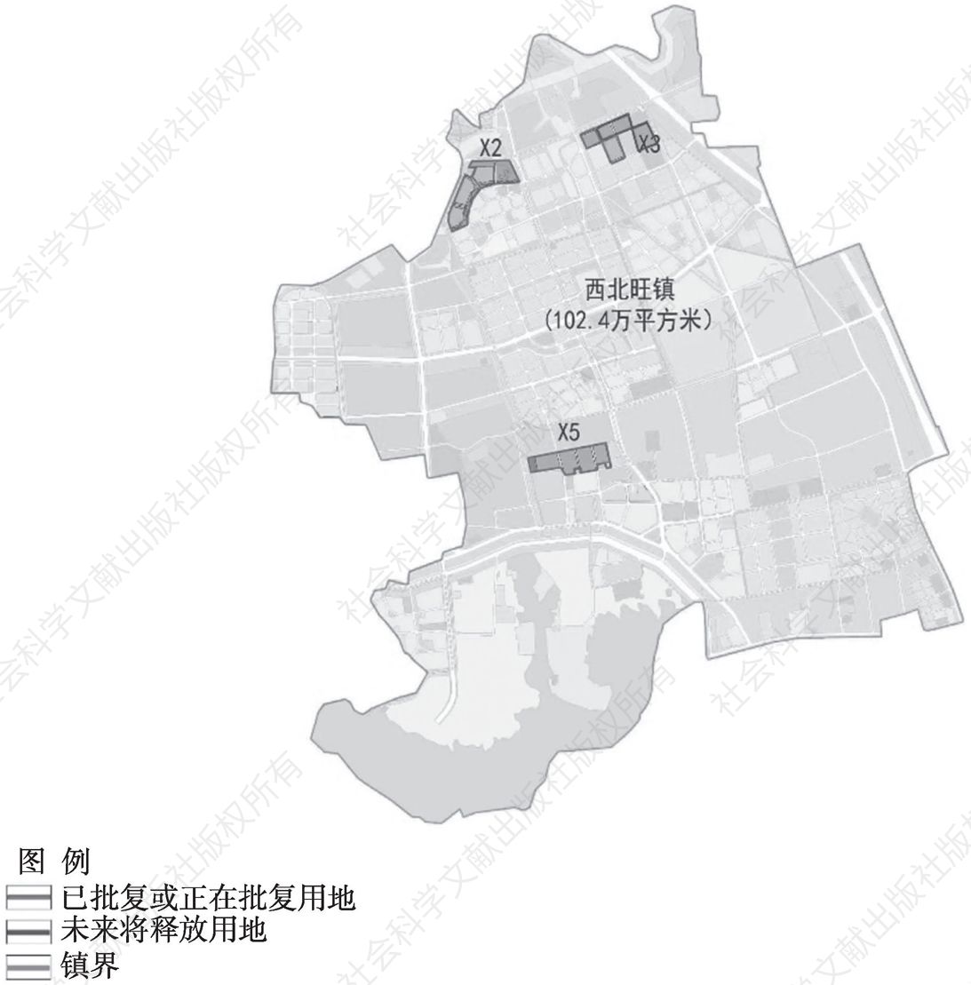 图2 西北旺镇“一镇一园”项目规划地块示意
