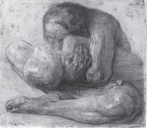 《母亲和死去的孩子》，凯绥·珂勒惠支作于1903年（Wikimedia Commons）