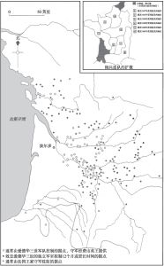 图3 法国西南部局势：主要驻军地点，1348～1355年