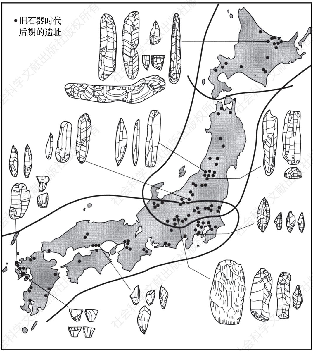 图3 匕首型石器文化的地方色彩