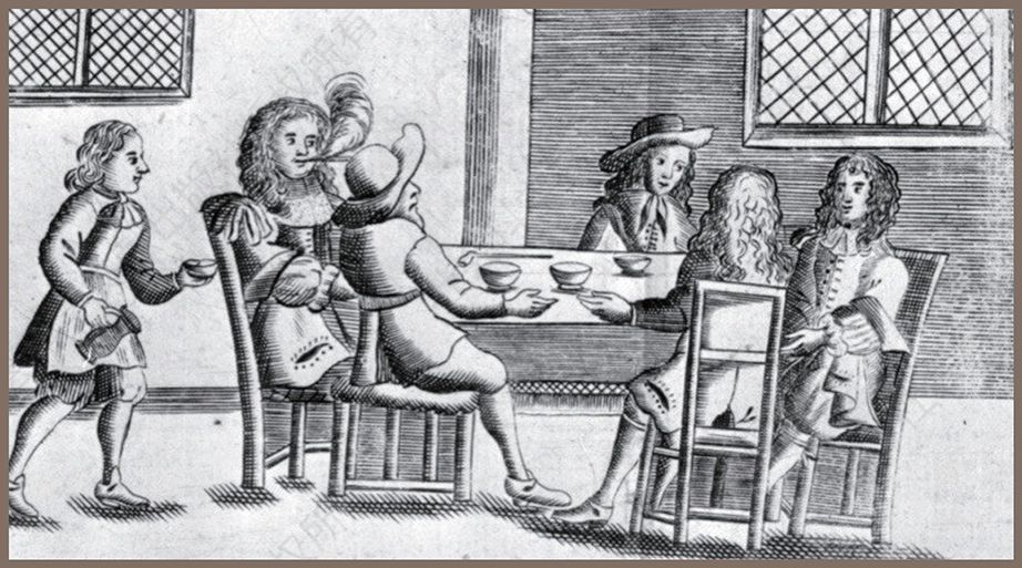 7.流传最广的英国咖啡馆插画（1674）