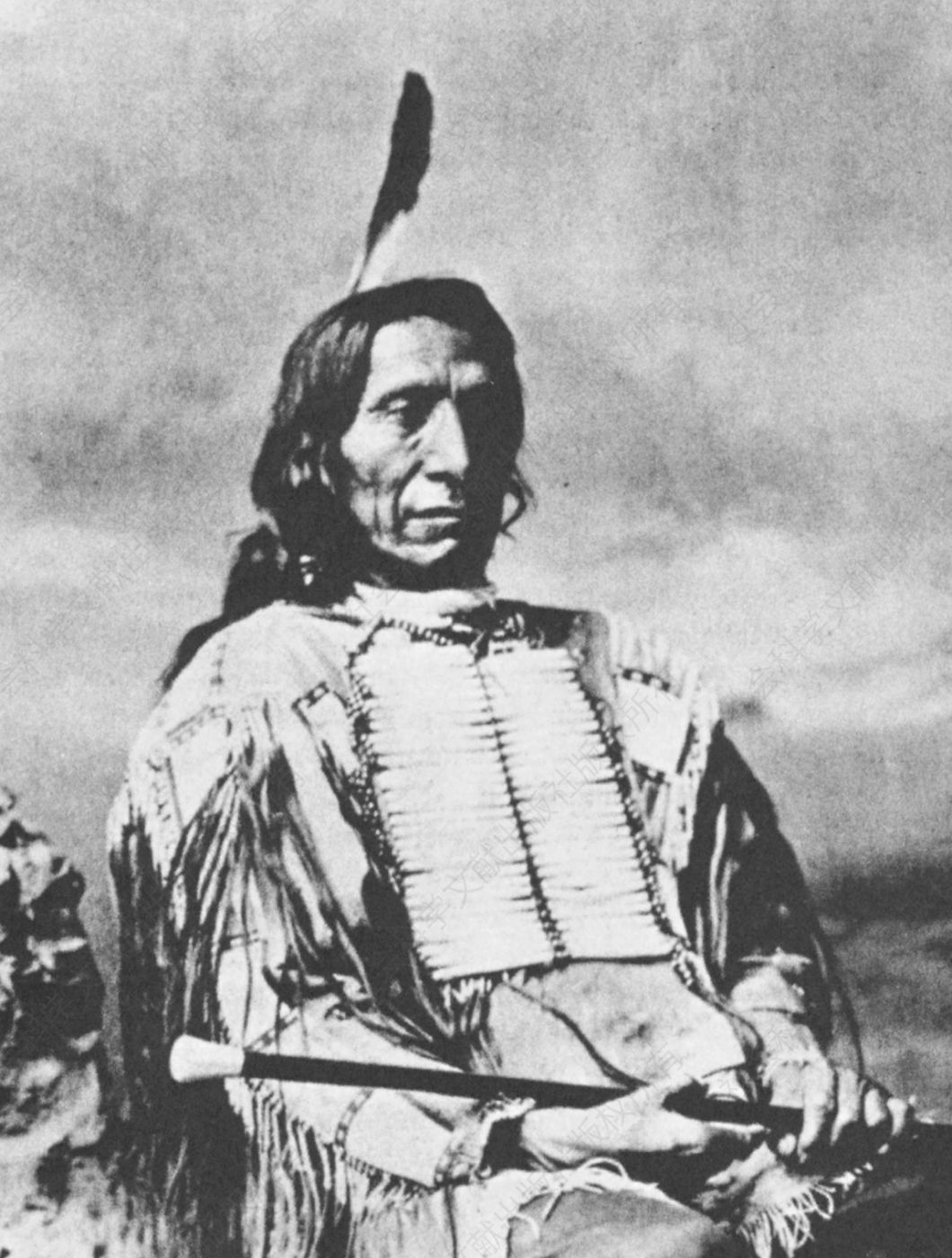 10.“红云”，又名马皮亚·卢塔，达科他奥格拉拉印第安人。查尔斯·M.贝尔于1880年摄于华盛顿特区。由史密森学会提供。