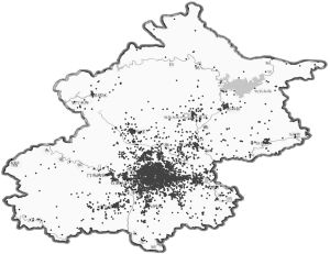 图2 北京市文化类企业地理空间分布