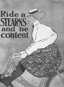 这是一则约1896年刊登的斯特恩斯牌自行车广告。