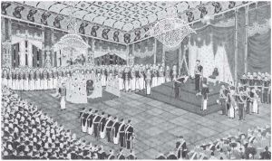 《大日本帝国宪法》发布仪式（绘图作者：伊藤芳侠）