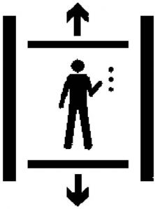 图4 电梯图形符号（ISO标准）