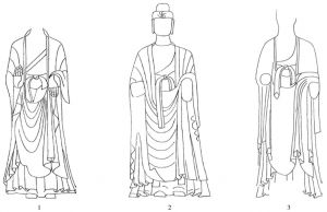 图3-1-2 青州地区背光式上衣搭肘式佛衣（II式）