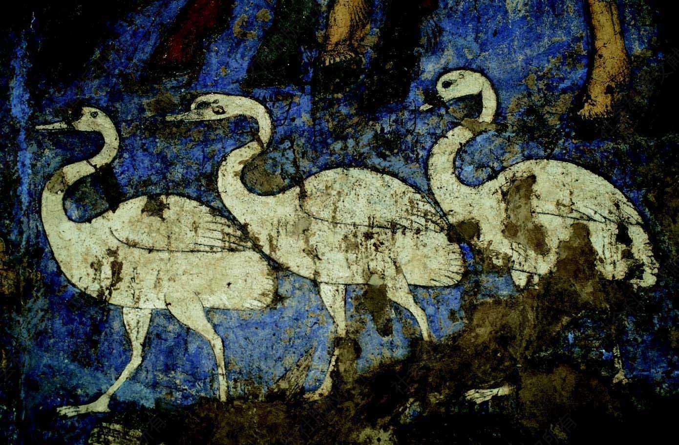 撒马尔罕壁画动物形象