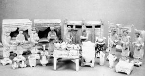 清代陶质象棋模型（1962年广东省大埔县湖寮圩清初吴六奇墓出土）