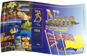纽埃成立自治政府25周年纪念邮票