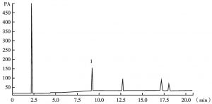图1 α-亚麻酸甲酯的标准溶液色谱图
