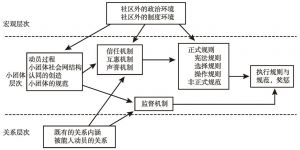 图1-1 一个自组织治理运作机制（过程）的理论架构