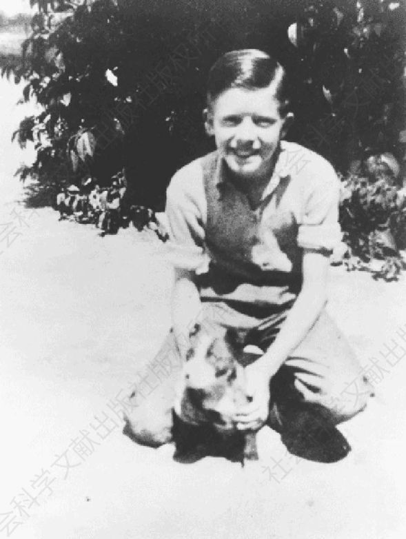 吉米·卡特和他的狗，博佐摄，1937年