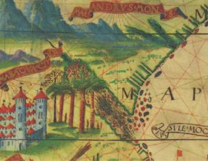 图8 《米勒地图集》：《东印度地图》，局部（1519）