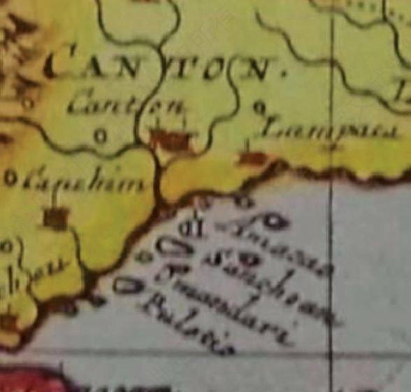 图56 尼古拉·桑松中国图，局部（1652）
