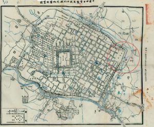 图10 成都东校场内外1940年10月4日被日军空袭的受害概略位置
