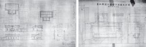 图6-4 台北市火葬场重修设计图（左）、火化炉设计图（右）