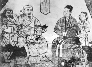 图3-4 赤峰元宝山元墓壁画夫妻对坐图