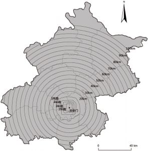 图3-2 北京城市空间划分