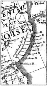 图4 1706年地图上的亚洲东南岸（德利尔）