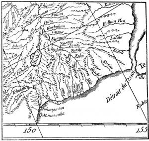图8 1753年地图上的亚洲东南岸（丹维尔）