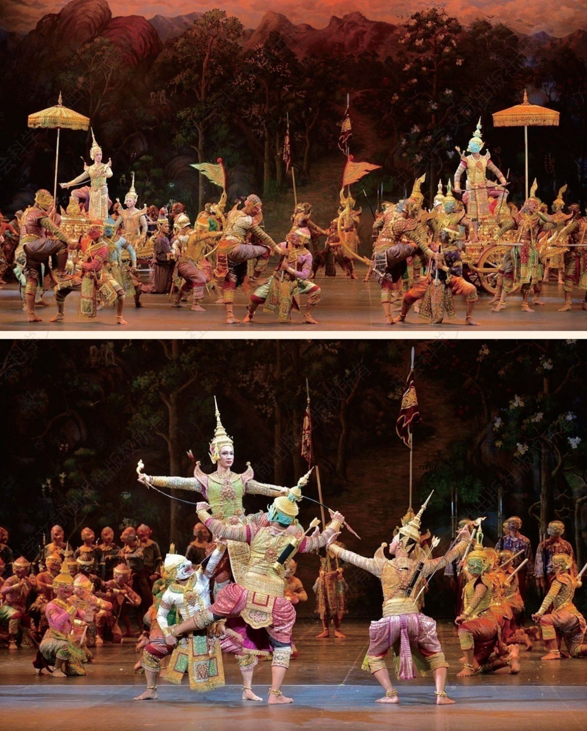 闻名世界的泰国孔剧表演《拉玛坚》