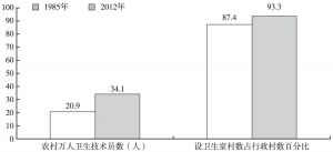 图10 中国农村医疗服务的发展