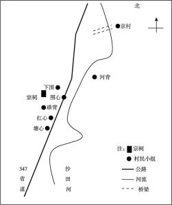 图2-6 新岭村村民小组分布区位