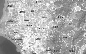 图2-2 楠西区在台南市的相对位置