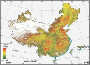 图19 2001～2014年中国植被生长季长度变化率空间分布