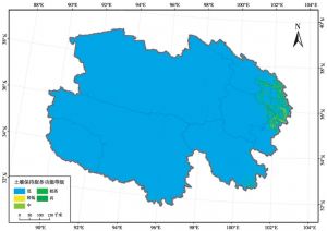 图15 2010年青海省土壤保持功能各等级时空分布示意