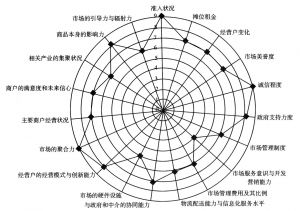图1 中国塑料城市场竞争力雷达图