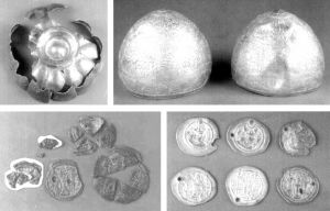 图1-3 广东发现的波斯银币及金银器