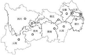 图3-1 长江经济带地理分布