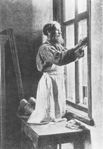 图2-11 20世纪初照片——装玻璃工人