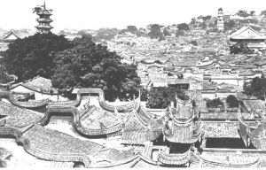 图1-6 19世纪中叶福州南门附近繁荣景象