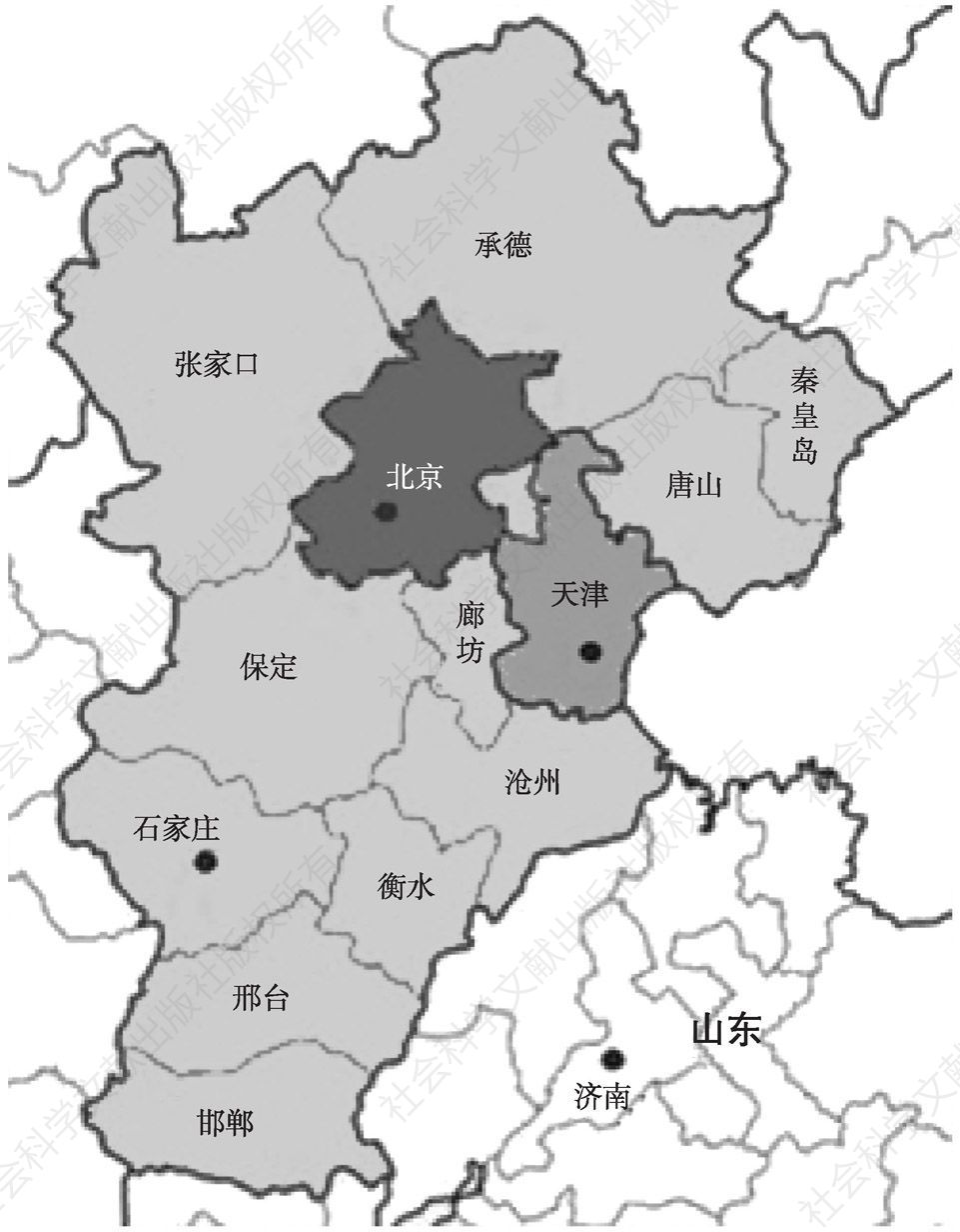 图3-1 京津冀城市群结构