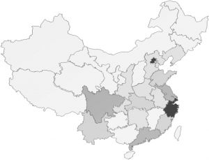 图4-3 2015年中国云上大数据量分布